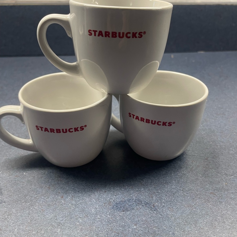 Set of three Starbucks mugs